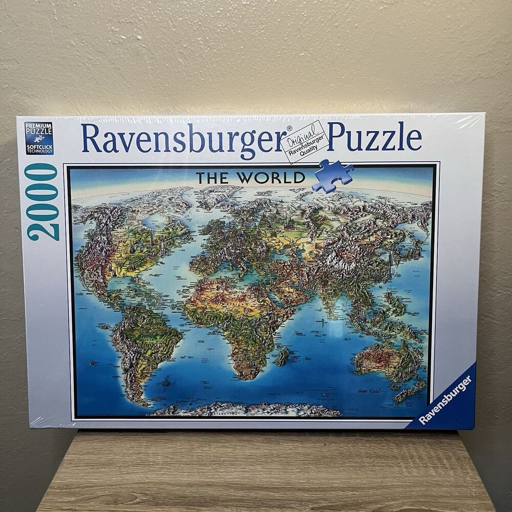 New Sealed Ravensburger Puzzle The World 2000 Piece #166831